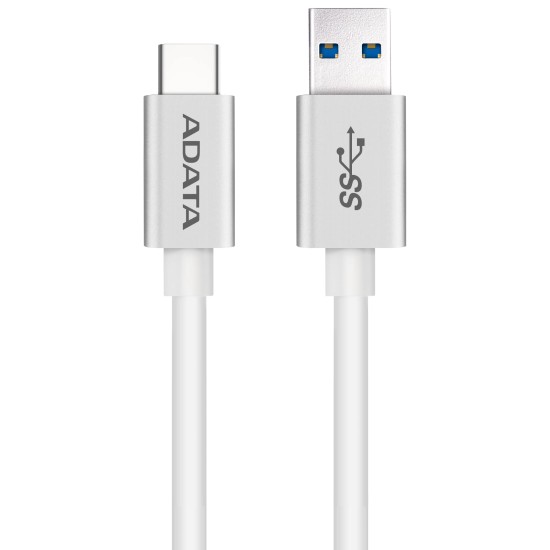 Cable USB3.1 tipo C de 1 metro blanco Adata ACA3AL-100CM-CSV