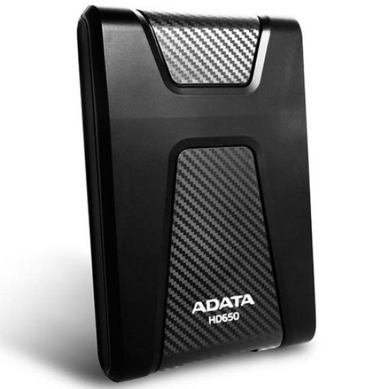 Disco duro externo USB3.1 de 4TB Adata 2.5", AHD650-4TU31-CBK color negro contra polvo y salpicaduras