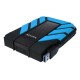 Disco Duro Externo USB3.1 Adata 2TB azul, AHD710P-2TU31-CBL, a prueba de agua y golpes