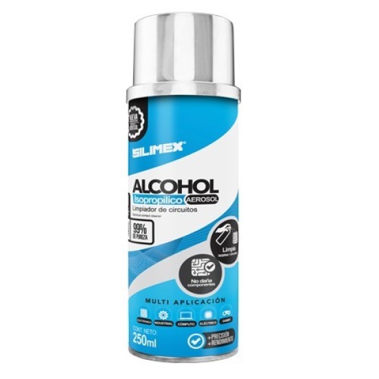 Alcohol isopropílico en aerosol de 250ml Silimex para limpieza