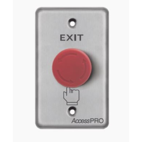 Boton de Paro de Emergencia ACCESSPRO APBSEMC Color Rojo/ Tipo Enclavado