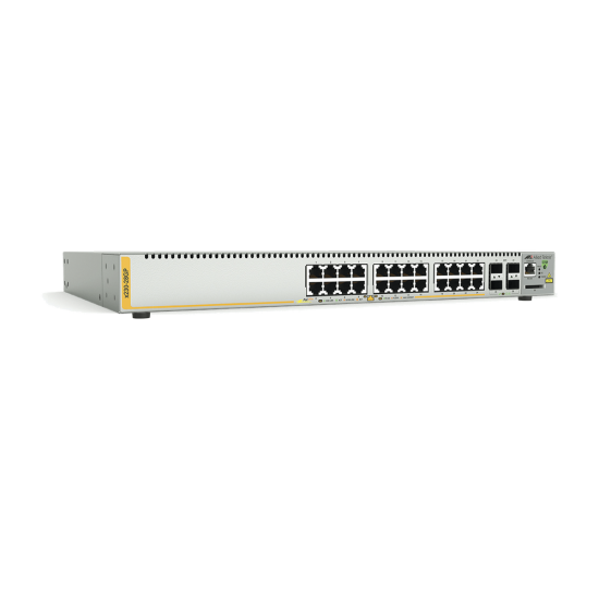 Switch PoE+ Administrable Capa 3, 24 Puertos 10/100/1000 Mbps + 4 SFP Gigabit, 370 W, AT-X230-28GP-10