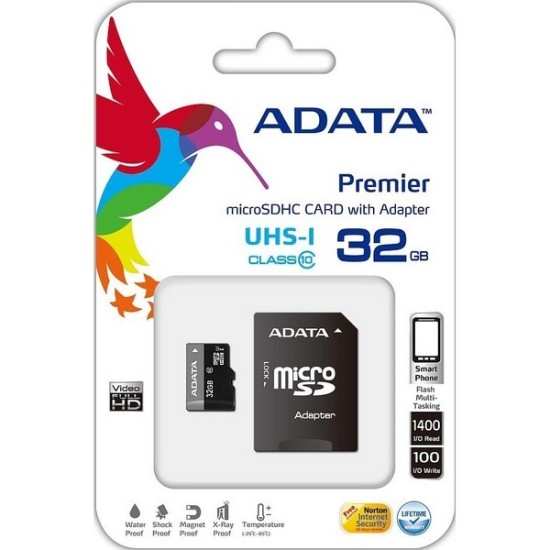 Memoria MicroSDHC 32GB Adata AUSDH32GUICL10-RA1 clase 10