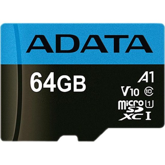 Memoria MicroSD Adata Premier 64GB SDHC SDXC, AUSDX64GUICL10A1-RA1