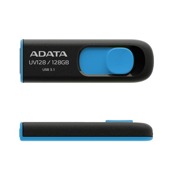 Memoria USB3.0 de 128GB Adata AUV128-128G-RBE negro/azul