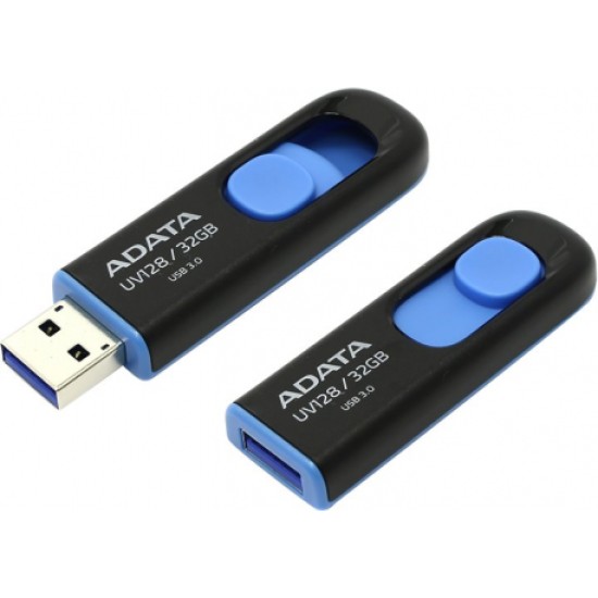 Memoria USB3.0 32GB Adata UV128 negro/azul AUV128-32G-RBE