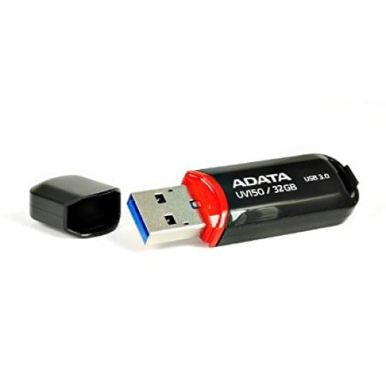 Memoria USB3.0 de 32GB Adata UV150 Negro AUV150-32G-RBK