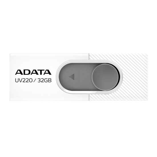 Memoria USB 2.0 32GB Adata UV220 Color Blanco, AUV220-32G-RWHGY