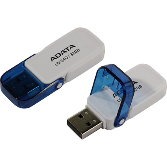 Memoria USB 32GB Adata UV240 2.0 Blanco, AUV240-32G-RWH