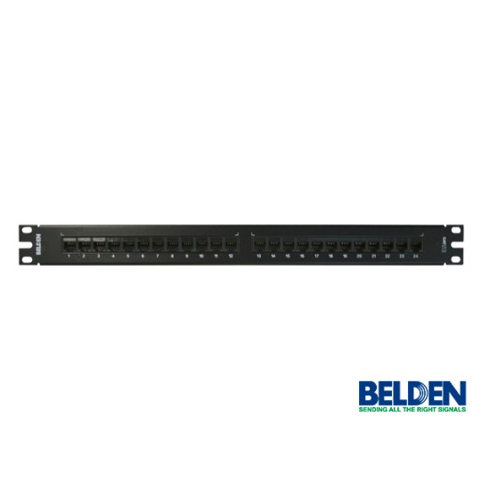 Patch Panel Belden AX103258 categoría 5E 24ptos 1U Precargado
