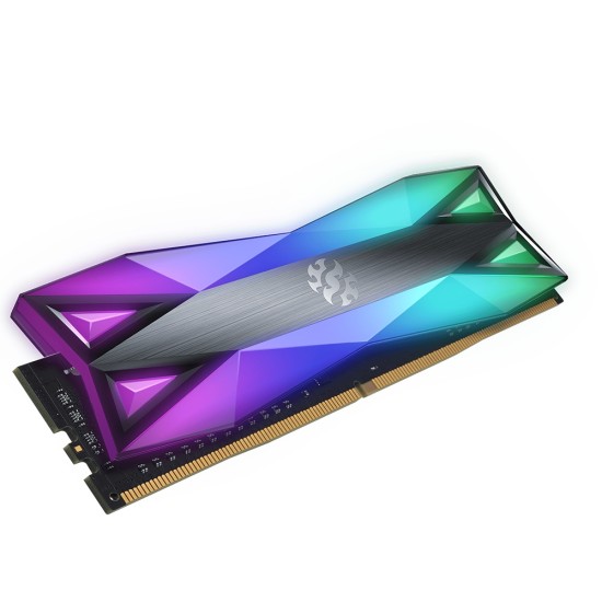 Memoria DDR4 Adata XPG D60 RGB 8GB Titanio 3200MHZ, AX4U32008G16A-ST60
