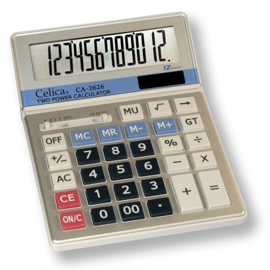 Calculadora Celica escritorio 12 dígitos dual, CA-2626