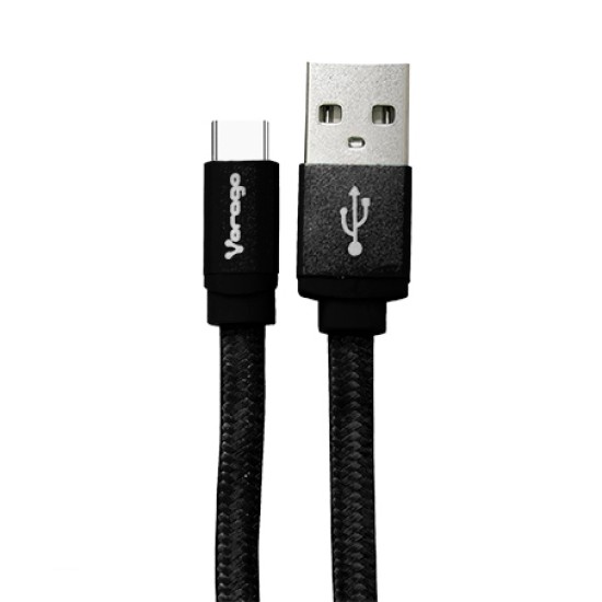 Cable Vorago CAB-123 USB tipo C 1m carga rapida negro, CAB-123-BK