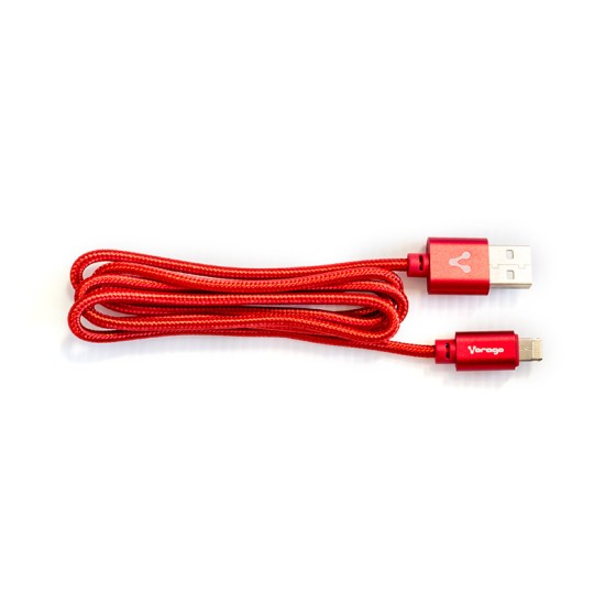 Cable Vorago dual micro USB/Lightning 1 metro, rojo CAB-209-RD