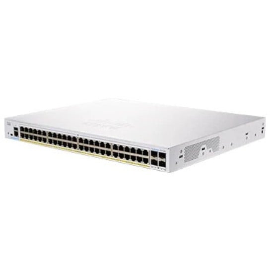 Switch Cisco CBS250 Administrable Smart con 48 Puertos 10/100/1000 POE+370W+4 Puertos Giga SFP, CBS250-48P-4G-NA