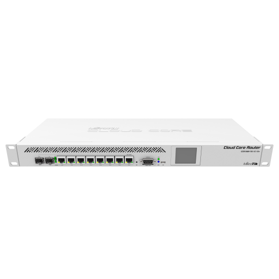 Router Cloud Core Mikrotik CCR1009-7G-1C-1SPL, CPU 9 Nucleos, 7XGIGABIT, 1 TP/SFP, 1 SFP+