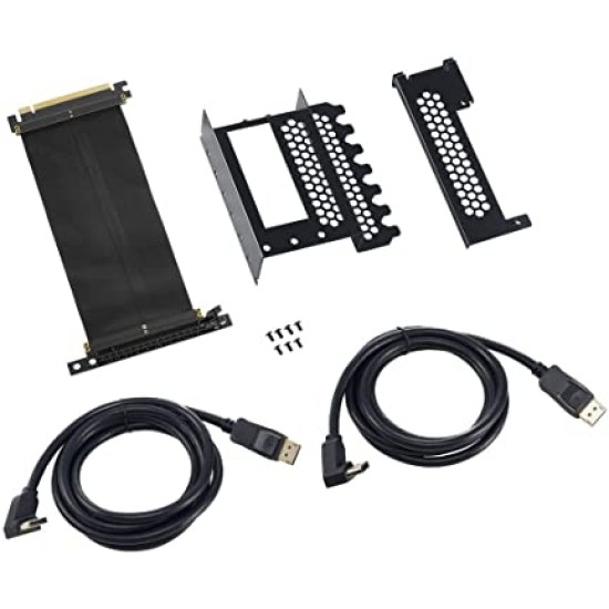 Kit de bracket cablemod PCI-E+2X cable displayport/negro, CM-VPB-2DK-R