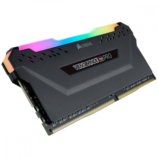 Memoria DDR4 16GB 3600MHZ Corsair Vengeance RGB Pro Black CL16 XMP, CMW16GX4M1Z3600C18