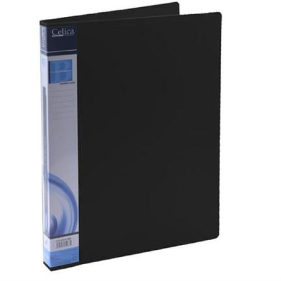 Folder plástico celica con broche de palanca tamaño carta negro, CO-201A-SBK