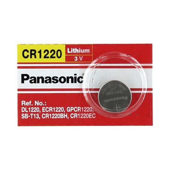 Bateria de Litio Panasonic Tipo Moneda 3V/ 35MAH, CR1220