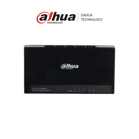Switch Gigabit de 5 Puertos Dahua DH-PFS3005-5GT-L, Diseño Compacto/ Capa 2/ Switching 10 GBPS/ Velocidad de Reenvio de Paquetes 7.44 MBPS