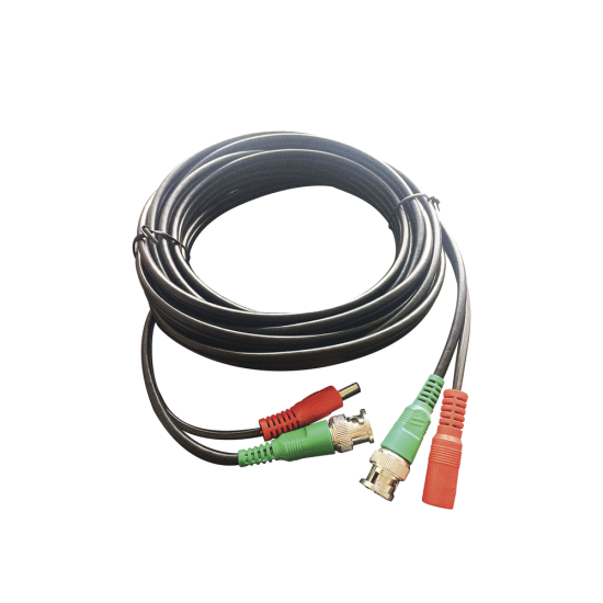 Cable coaxial Epcom armado con conector BNC y alimentación, longitud de 5m, optimizado para HD, DIY5MHD