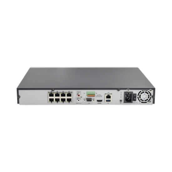 NVR Hikvision DS-7608NI-K2/8P, 8 Megapixel (4K)/8 canales IP/8 Puertos PoE+/2 Bahías de Disco Duro/Switch PoE 300 mts/HDMI en 4K