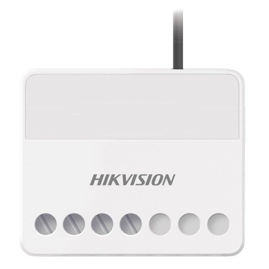 Interruptor inalámbrico Hikvision DS-PM1-O1H-WB, AX PRO, 1 salida de relevador de 100 a 240VCA (máxima 13A)