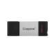Memoria USB Tipo C 32GB Kingston 3.2 Gen 1 Negro/ Plata DT80/ 32GB
