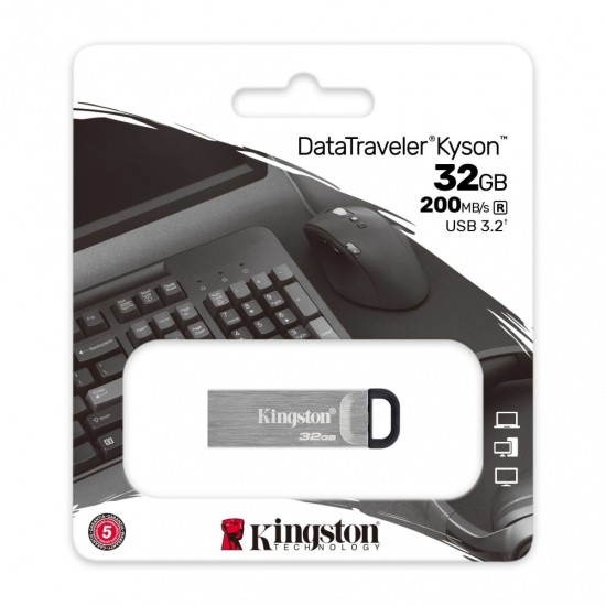 Memoria USB 3.0 32GB Kingston Datatraveler Kyson Color Plata, DTKN/32GB