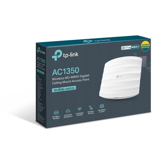 Access point de techo TP-Link EAP225 OMADA AC1350/16 SSID / dualband / POE