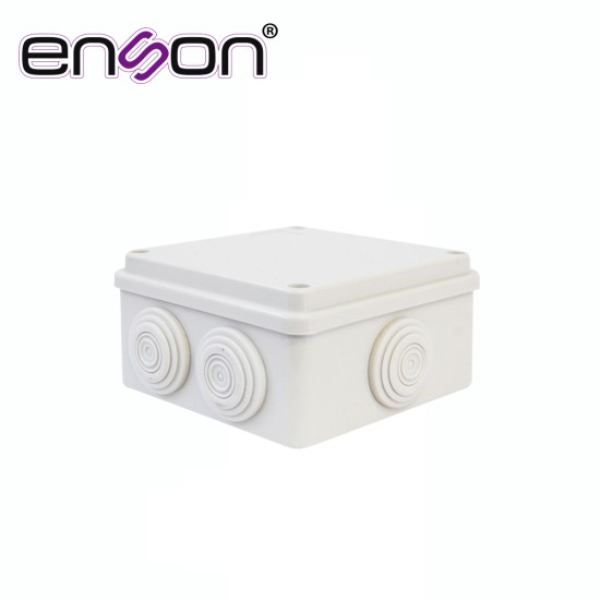 Caja Plastica de Montaje Enson ENS-PCB1010 1 Puerto/ IP55/ Sello de Goma/ Color Gris