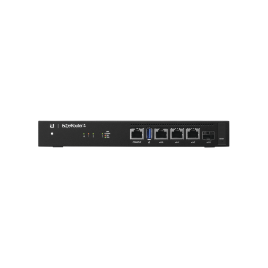 Router Ubiquiti EdgeRouter 4, con 3 puertos 10/100/1000 Mbps + 1 puerto SFP, con funciones avanzadas de ruteo, ER-4