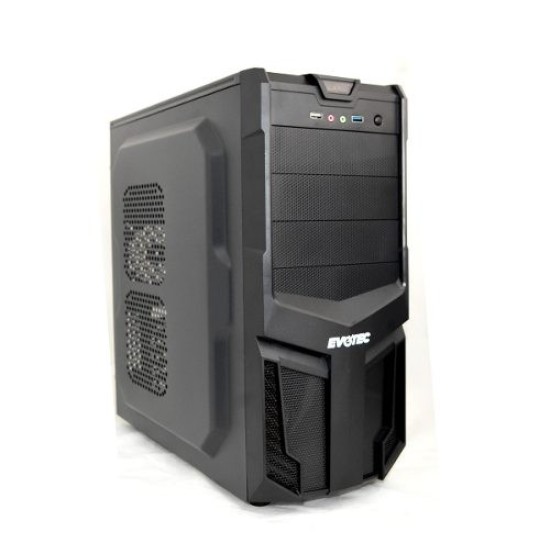 Gabinete Evotec EV-1002 Torre/ Micro ATX/ 600W/ USB3.0/ Negro