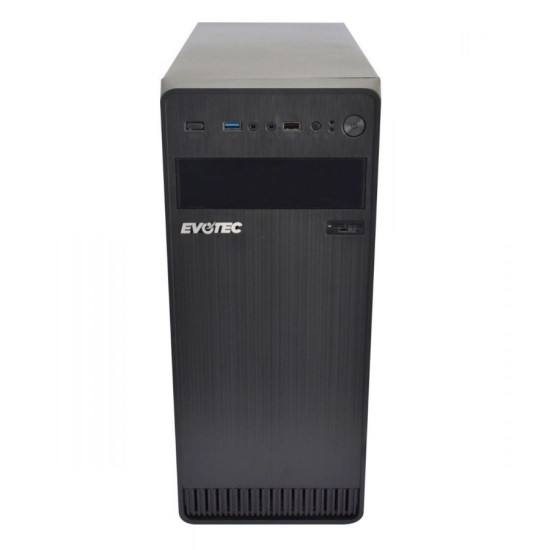 Gabinete Evotec EV-1004 MIDI-Tower/ ATX/ Fuente 600W/ USB 2.0-3.1/ Negro