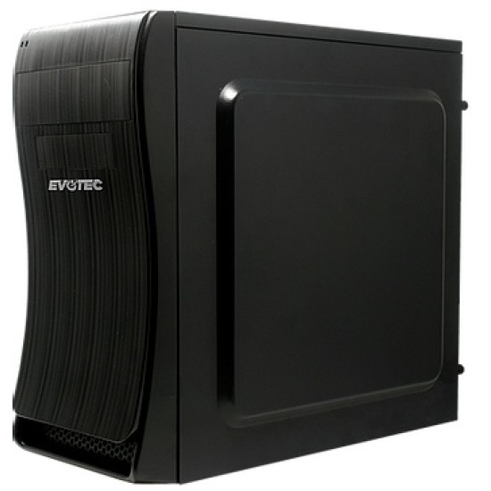 Gabinete Evotec EV-1014 Bassu Mini-Tower/ Mini ATX/ Micro ATX/ USB 2.0/ con Fuente de 600W/ Color Negro