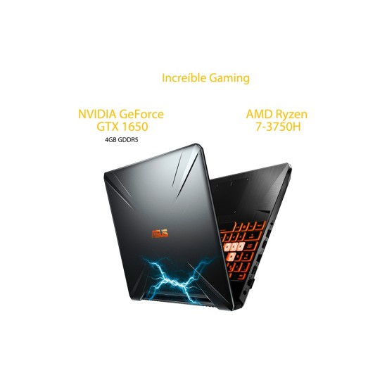 Laptop Asus TUF Gaming 15.6"/ FHD/ AMD Ryzen 7 3750H/ 8GB/ 512GB/ GTX1650/ W10H/ Negro, FX505DT-BQ017T