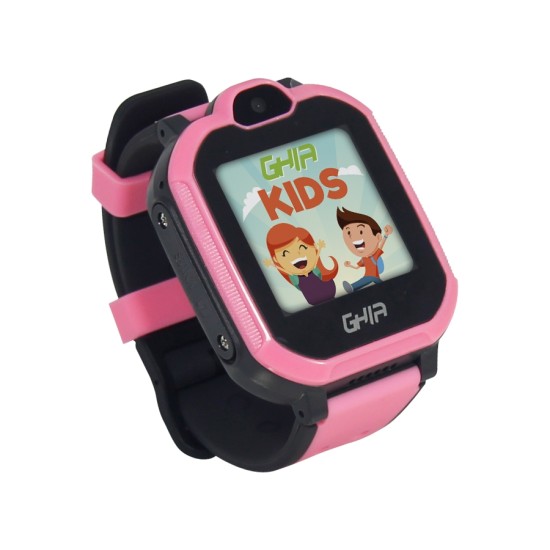 Reloj Ghia Smart Watch Kids 4G 1.4" Touch/ Rosa-Negro/ Con Linterna y Camara/ Sim Card 3G-4G, GAC-183R