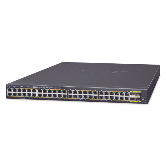 Switch Adminitrable Planet GS-4210-48P4S de 48 puertos gigabit+4 puertos SFP/440W