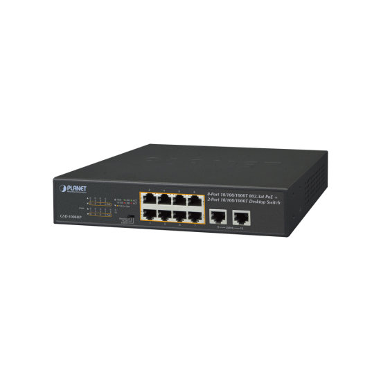 Switch 8 ptos gigabit POE Planet GSD-1008HP no administrable