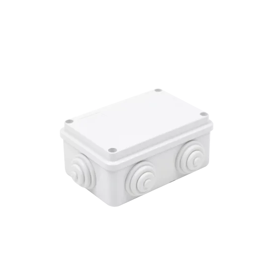 Caja de derivación de PVC Auto-extinguible con 6 entradas, tapa atornillada, 120x80x50 MM, Para Exterior (IP55), GW-44-005