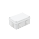 Caja de derivación de PVC Auto-extinguible con 6 entradas, tapa atornillada, 120x80x50 MM, Para Exterior (IP55), GW-44-005