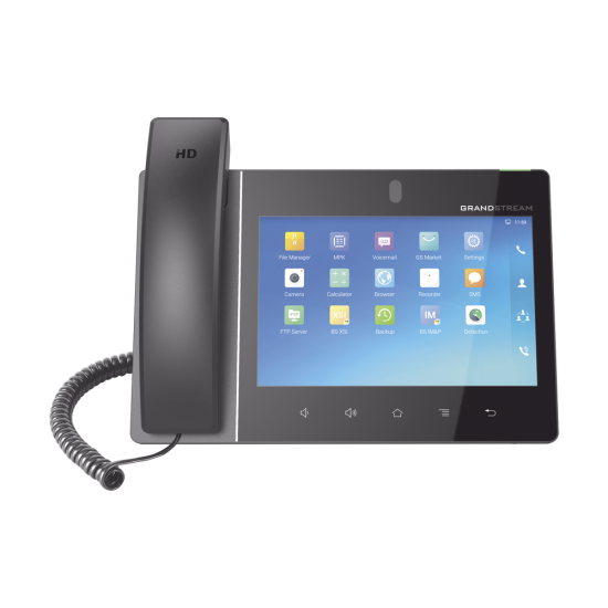 Teléfono IP Android Grandstream GXV3380, videoconferencia gigabit con 16 cuentas SIP, pantalla táctil capacitiva 8", camara 2MP, audio HD, wifi doble banda, bluetooth