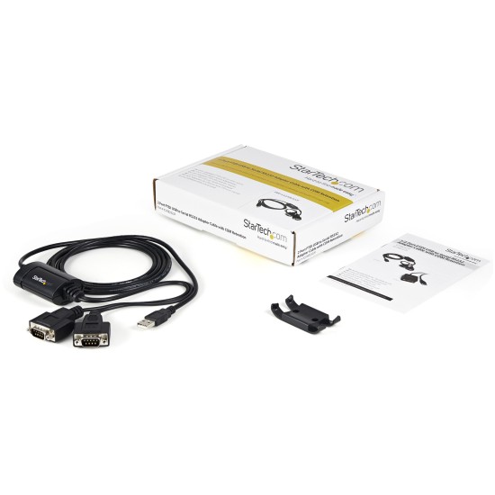 Cable USB-A de 1.8M a 2 Puertos Serial RS232 DB9 Retencion Com Startech ICUSB2322F