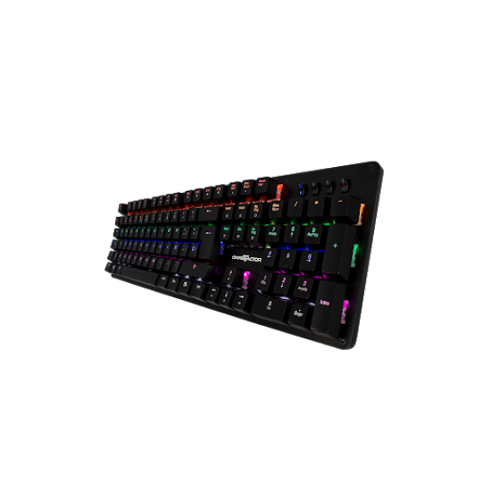 Teclado mecánico Game Factor KBG400-RD, rainbow, switch RED, USB, negro
