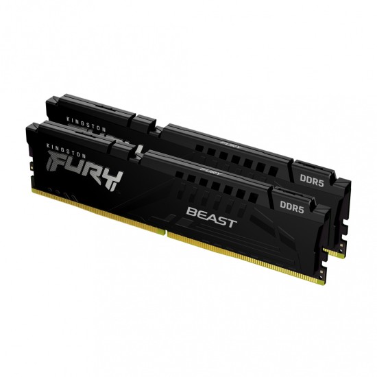 Memoria DDR5 32GB 4800HZ (2X16GB) Kingston Fury Beast Black Non-ECC CL38 XMP, KF548C38BBK2-32