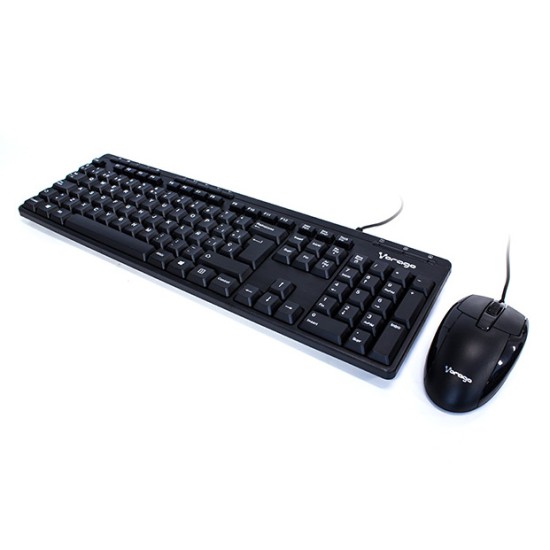 Kit teclado y mouse, multimedia USB Vorago KM-104, negro
