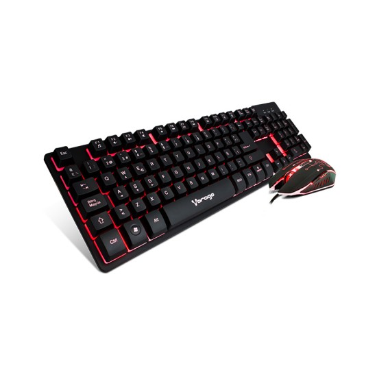 Kit teclado y mouse Gamer retroiluminado Vorago KM-500