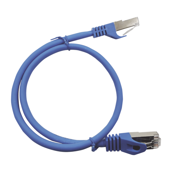 Cable Patch Cord Linkedpro LP-STP-6A-050-BU, CAT6A 10G Blindado 50CM, Azul