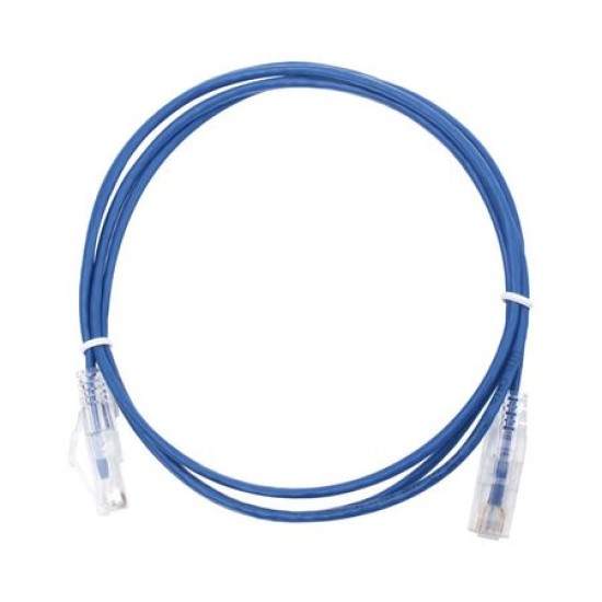 Cable de Red Slim UTP CAT6 de 2 Metros Azul Diámetro Reducido (28 AWG) Linkedpro LP-UT6-200-BU28